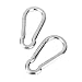 Produktbild Sharplace 2 Stück Eisen Karabiner Haken Karabinerhaken Zubehör für Schaukeln Hängesessel Hängesitz -10 x 4,8cm - Silber