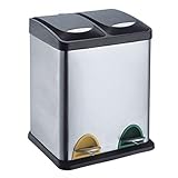 B-Ware - Einzel-Deckelöffnung mit Tretmechanismus - 30 Liter (2 x 15L) / inkl. Inneneimer (2 Stück)