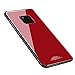 Price comparison product image UNIYA Huawei Mate 20 Pro Case, Tempered Glass with Soft TPU Silicone Shock Absorption Bumper Protective Case (Red)