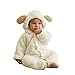 Arrowhunt Baby Toddler Winter Cute Bear Fleece Romper (White) (For 70CM/ 3-6 Months With Footies)
