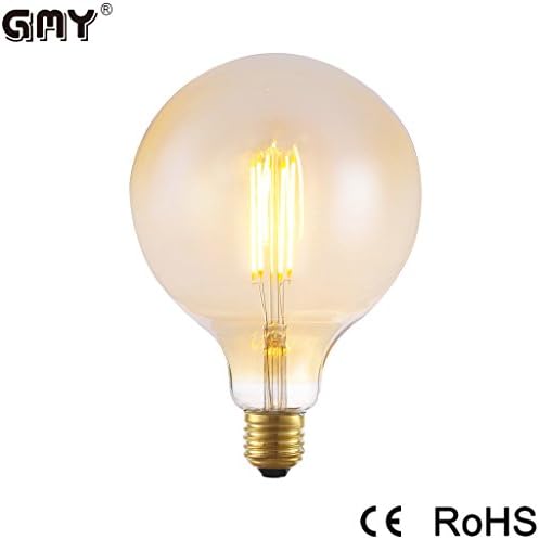 GMY Lighting® G125 Large Light Bulb Filament 4W 220-240V E27 2200K Amber 1Pack
