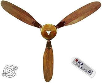 Superfan Super X1 Treeze Wood Finished | 1200 mm 5 Star Rated Ceiling Fan with Remote Control and BLDC Motor (Mahagony)