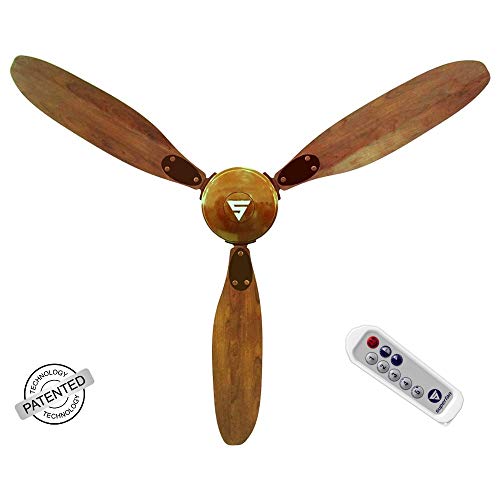Superfan Super X1 Treeze Wood Finished | 1200 mm 5 Star Rated Ceiling Fan with Remote Control and BLDC Motor (Mahagony)