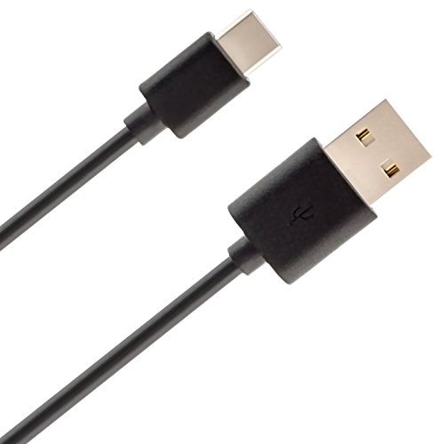 [Saxonia®] 1m USB-C Ladekabel u Datenkabel auf USB 2.0 Premium High Speed Kabel, Schwarz - 2