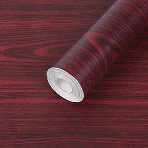 A1 Decor Cherry Wood Pattern Grain Old Furniture Texture Interior Film Vinyl Wallpaper-12X72 Inch Film Self Adhesive Peel-Stick Waterproof Contact Paper for -Kitchen Cupboard/Sheet Table/Almirah