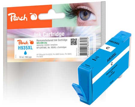 Peach Cartouche d 'encre Cyan HC Compatible avec HP no. 935 X L, C2P24AE