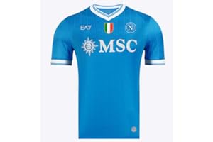 SSC Napoli Maglia Gara Home Ea7 Camiseta Unisex Adulto (Pack de 3)