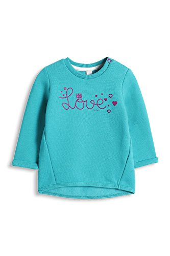 ESPRIT Baby Girls 095EEAJ002 Crew Neck Long Sleeve Sweatshirt, Blue (turquoise 470), 92