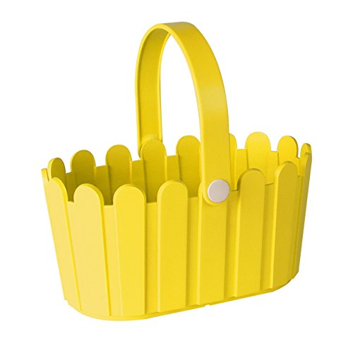 Emsa Landhaus - Maceta, 28 x 18 x 14 cm, Color Amarillo