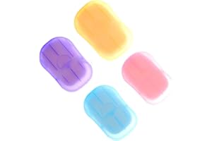 SMELEYOU Carta sapone usa e getta, fogli di carta sapone da viaggio portatili mini fogli di sapone per carta da sapone per campeggio per esterni per escursioni per la lavaggio delle mani 1box 20 fogli, colore