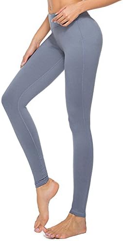 dh Garment Women's Leggings High Waist Yoga Pants with Hidden Pocket (Gray, Medium/UK 12-14)