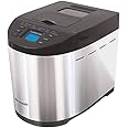 Sharp 600W Table-Top Bread Maker Machine with Fully Automatic Function, 12 Pre-Programmed Menus, Adjustable Browning, 1.5LB Breadmaker (Grey, Black)
