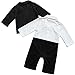 iiniim 2pcs Baby Boys Wedding Gentleman Jumpsuit Bow Tie Romper + Suit Coat Costumes Outfits Sets 12-18 Months