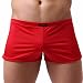 Produktbild Boxershorts, LMMVP Herren Solide Atmen Unterwäsche Pouch Shorts Unterhose Baumwolle Sportwäsche (XL, Red)