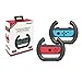 Price comparison product image KONKY Nintendo Switch Joy-Con Controller Steering Wheel Grips, 2 Pack, Black