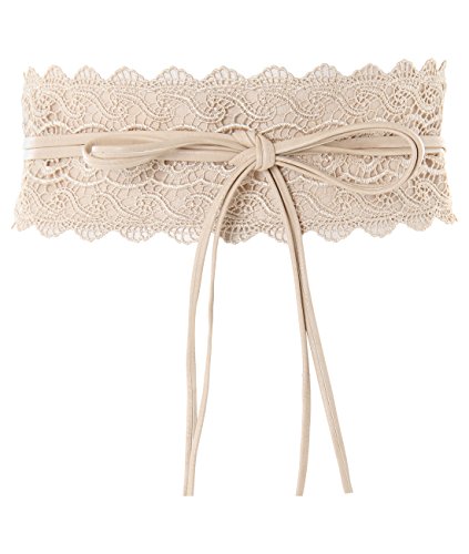 KRISP 15295-STN-OS, Cinturón Mujer Ancho Corsé Atado Cordón, Arena (15295), talla única