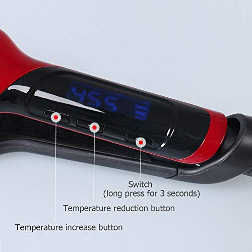 Multi-Function Wide Splint Hair Straightener Red Negative ion Ceramic roll Straight Dual-Purpose Hair Straightener  Red
