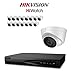 Produktbild hiwatch von HIKVISION 4 MP IP Sicherheit Kamera System mit 16 CH Poe HD NVR und 16 x 4 Megapixel 2688 x 1520 Wetterfest CCTV Turret Dome Kamera, Power Over Ethernet Kit