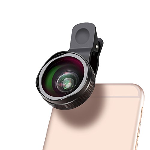Objectif Smartphone, M.Way Objectif Grand Angle Professionnel Clip 110 Degre Lentille de Telephone 0.6X+15X Macro pour iphone 5 5s SE 6 6s 7 plus, iPad, Samsung Galaxy S7/S6/S5, Wiko,Sony Huawei