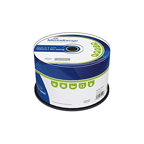 Preisvergleich Produktbild MediaRange DVD-R 4.7Gb / 120Min 16x Speed, Cake 50