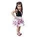 Produktbild feiXIANG kleinkind - baby Röcke ärmellose t - shirt tops + Blumendruck rock - outfit kleidung set Mädchen Casual Faltenrock für Kinder (120, Schwarz)