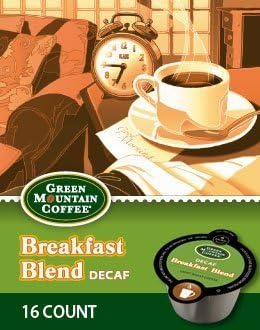 Green Mountain Breakfast Blend Decaf Vue Packs for VUE Brewers (16 VUE Packs) by Breakfast Blend Decaf