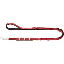 HUNTER Hundehalsband SWISS, hochwertiges Rindsleder, handgenht, schweizer  Kreuz, elegantes Design, angenehm weich, komfortabel, langlebig, Made in  Germany, Farbe: rot/schwarz, Gre: 32 : Amazon.de: Haustier