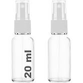 20ml Cover Spray Bottle 20 Cc Whisper Cologne Disinfectant Glass Bottle 2 Pieces (Transparent Bottle | White Spray, 20 ml)