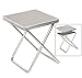 Produktbild 3 in 1 Hocker, Beistelltisch und Tablett, Tischplatte 40x40cm als Servier-Tablett nutzbar, multifunktional, Sitz klappbar (LxBxH: 40x40x46cm) Material Alu leicht, Outdoor [60101031]
