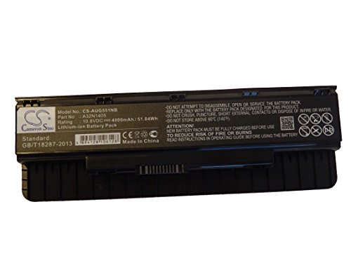 vhbw Li-Ion Akku 4800mAh (10.8V) für Notebook Laptop Asus N751JK, N751JM, N751JQ, N751JW, N751JX wie A32N1405.