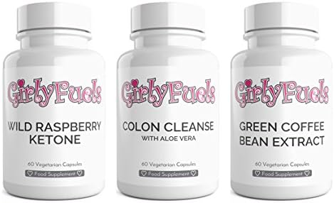 Raspberry Ketones and Colon Cleanse Weight Loss | Green Coffee Bean Extract | 1 Month Supply | UK Manufactured | by GirlyFuels