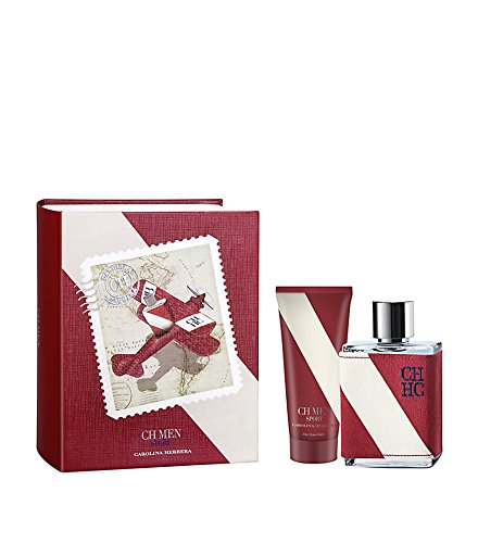 Carolina Herrera CH Men Sport Gift Set In A Book style Gift Box (EDT, 100ml) After Shave Balm, 100ml