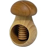 Lot De 2 Casse-noisettes En Bois De Hêtre Wooden World - Marron Et Rouge, Solides - Dimensions 11 Cm (visée), Max Noix 40 Mm