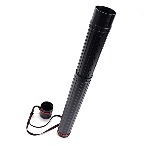 PRAKTISCHER ZEICHENROLLEN KÖCHER | ausfahrbar 78-135 cm, schwarz | Transportrolle, Rollenhalter - 3