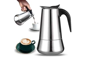 ELYCO PLACE Cafetera Italiana 6 tazas inducción. Cafetera para vitro en acero inoxidable. Compatible con todo tipo de cocinas. (6 Tazas)