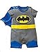 SUPERMAN BATMAN SUPERGIRL BABY GROW FUNKY CUTE FANCY DRESS OUTFIT GIFT (0-6 MONTHS, BATMAN SHORT SLEEVE)