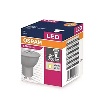 OSRAM LED LAMP GU10 4.7Watts Warm White (2700K) 36Degree PR165036, Pack of 1