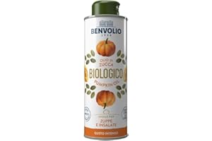 BENVOLIO - Olio di Semi di Zucca Biologici Spremuto a Freddo | 250ml | Puro & Naturale per Insalate | Ricco di Nutrienti Benefici per la Pelle, i Capelli e la Prostata | Pumpkin Seed Oil, Kürbiskernöl