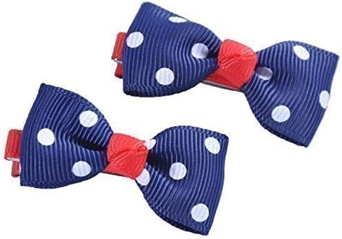 Beautiful Set of 2 Bow Hair Grips Clips For Women Girls Baby Toddler