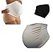 100% SEAMLESS ULTIMATE COMFORT MATERNITY SUPPORT BELT BLACK WHITE NUDE (BLACK M)