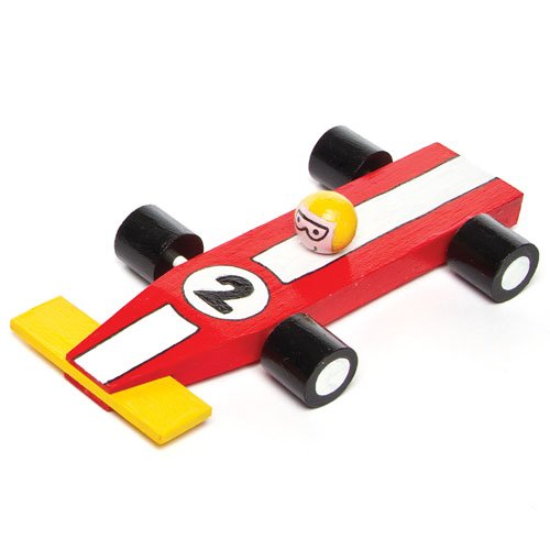 Rennwagen-Bastelsets aus Holz für Kinder zum Basteln und Dekorieren als Geschenk zum Vatertag (2 Stück) - 4