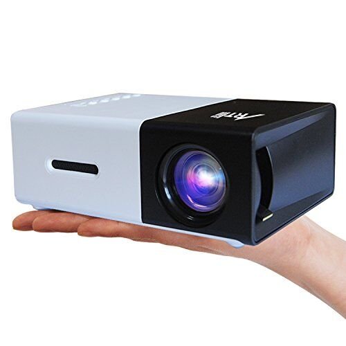 Proyector Para Movil, ARTLII Fun Mini vídeo proyector casero portable de 1080P con la entrada de USB / SD / AV / HDMI para el interfaz del proyector del bolsillo de funcionamiento de TV / Movie /Game / Art / que acampa,Pico Proyector