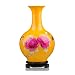 Produktbild Peaceip Keramik Vase Dekoration Wohnzimmer Blumenschmuck Chinesisch Rot Weizen Stroh Blume Moderne Chinesische Dekoration (Farbe : Gelb)