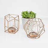 2er Deko Windlichter Teelichthalter Kerzenhalter Copenhagen Metall (S 7018) - 2