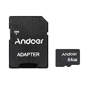 Homgeel 64GB Class 10 Memory Card TF Card + TF Card Adapter for Camera Car Camera Cell Phone Table PC Audio Player GPS