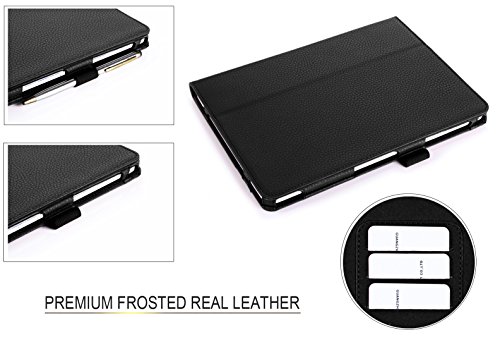 Galaxy Tab S2 9.7 Hülle,Samsung Galaxy Tab S2,Fyy® [Super Functional Series] Hochwertige Kunstleder Hülle mit elastitcher Handschlaufe und Halterungen für Karten, Notizen für Samsung Galaxy Tab S2 9.7 Zoll,Schwarz (mit automatischer Schlaf/ Weck-Funktion) - 8