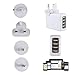 Produktbild JOYOOO Multi-Funktions AC Wall USB Ladegerät Ladeadapter mit EU,UK,US,UK austauschbarem Stecker Kompatible mit Apple iPhone, iPad, iPod, Android and Windows Smartphone, Tablet