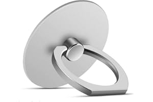 MuStone Ring Support de téléphone rond pour téléphone, support rotatif à 360 degrés en métal pour iPhone, Samsung Galaxy, Note Series, Huawei (argent)