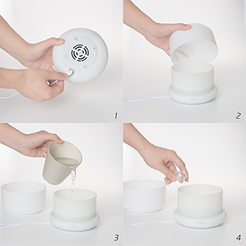 Aroma Diffuser 300ml Luftbefeuchter FOXAS Ultraschall Duftzerstäuber Air Humidifier Aromatherapy Essential Oil Diffuser 7 Farben LED Licht Farbwechsel - 6
