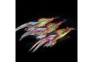 OriGlam Set di Esche morbide per gamberetti, Set di Esche morbide per Esche da Pesca, morbide Esche per gamberetti
